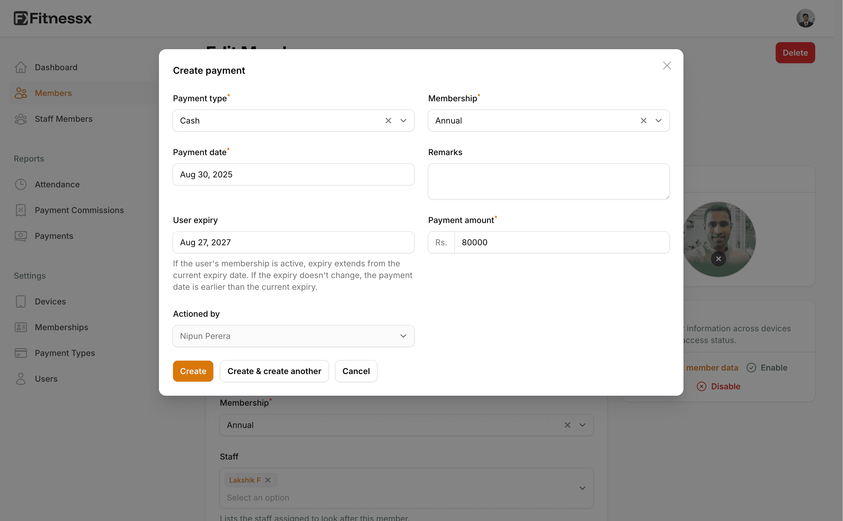 Fitnessx member management platform